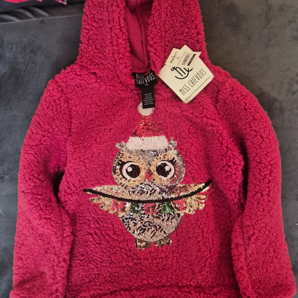 NWT- Miss Chievous Red Owl Kids Hoodie